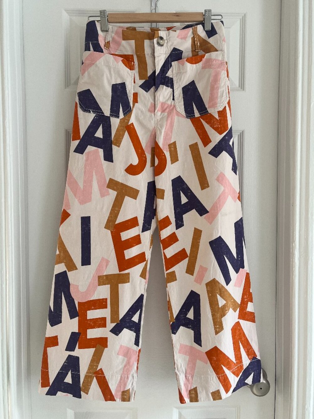 Maeve by Anthropologie Colette Cropped Wide-Leg Je t’aime Pants (Sz 27)